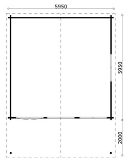 Blokhut Rune - tuinkantoor niet meer leverbaar - Afbeelding 2